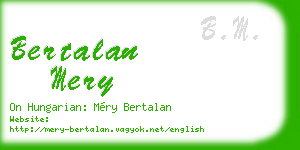 bertalan mery business card