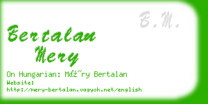 bertalan mery business card